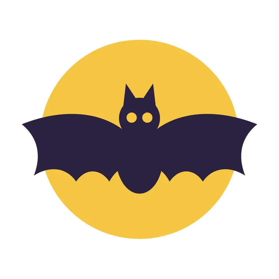 Bat and moon artwork