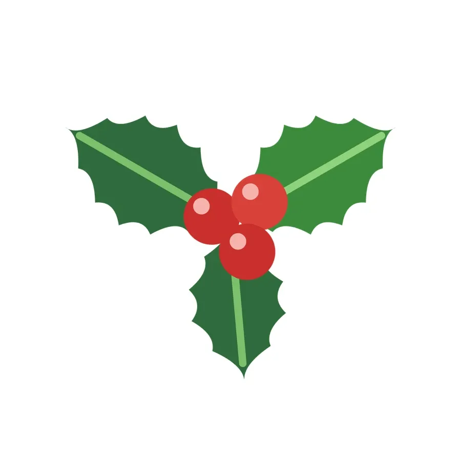 Holly sprig artwork