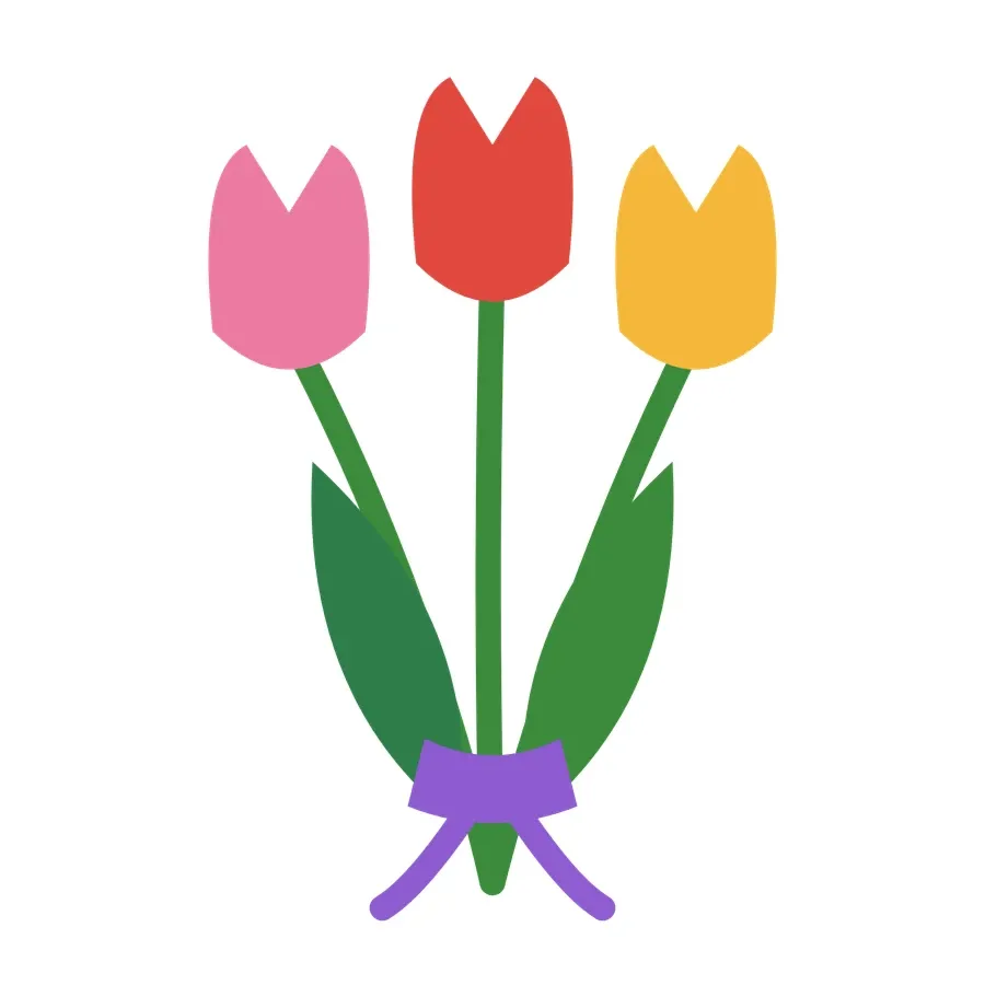 Tulip bouquet artwork