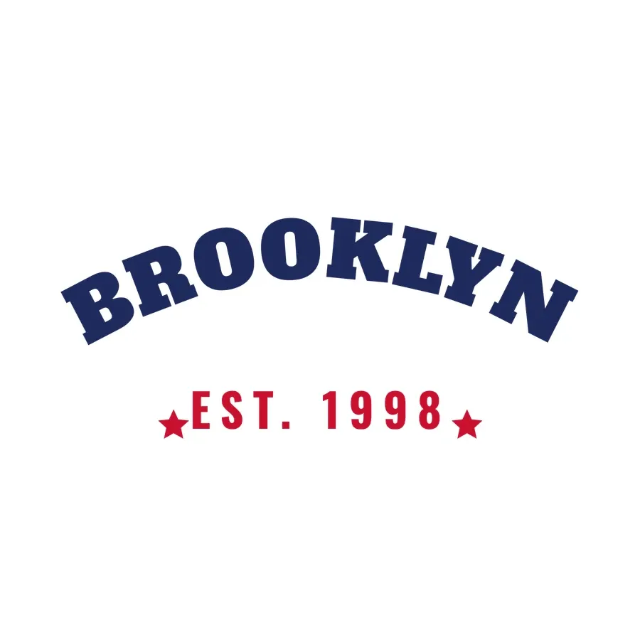 Original arched varsity hoodie logo artwork